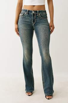 BECCA MID RISE BIG T BOOTCUT JEAN, image 2