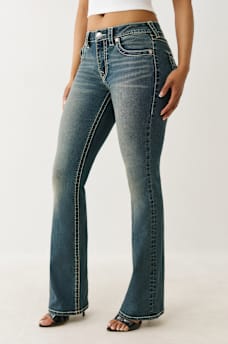 BECCA MID RISE BIG T BOOTCUT JEAN, image 4