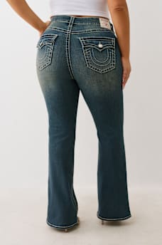 PLUS BECCA MID RISE BIG T BOOTCUT JEAN, image 4