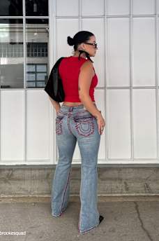 JOEY LOW RISE SUPER T FLARE JEAN, image 2