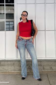 JOEY LOW RISE SUPER T FLARE JEAN, image 3