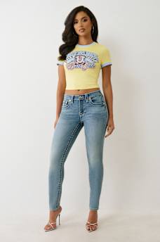 JENNIE BIG T BRAIDED HORSESHOE CURVY SKINNY JEAN, image 3