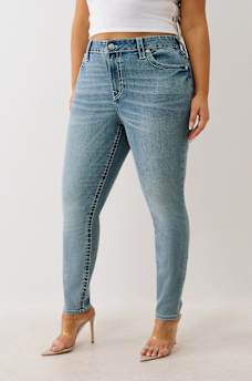 PLUS JENNIE MID RISE BIG T BRAIDED HORSESHOE CURVY SKINNY JEAN, image 4