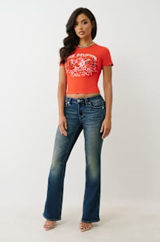 BECCA MID RISE BOOTCUT JEAN, image 2
