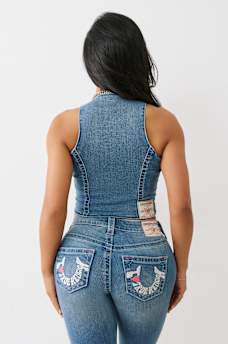 DENIM BUSTIER TOP, image 5