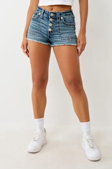 BUTTON FLY MID RISE SHORT, image 1