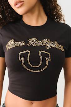 CRYSTAL LOGO SHORT SLEEVE BABY TEE, image 4