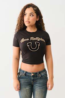 CRYSTAL LOGO SHORT SLEEVE BABY TEE, image 1