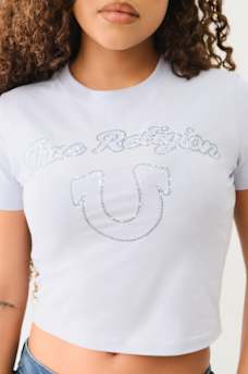 CRYSTAL LOGO SHORT SLEEVE BABY TEE, image 4