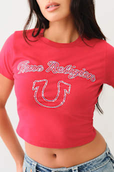 CRYSTAL LOGO SHORT SLEEVE BABY TEE, image 4
