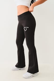CRYSTAL LOGO MID RISE BOOTCUT SWEAT PANT, image 3