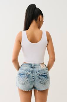 CRYSTAL LOGO RAW HEM TANK, image 3