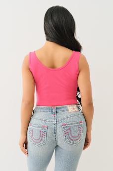 CRYSTAL LOGO RAW HEM TANK, image 5