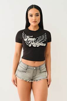 CRYSTAL WING BABY TEE, image 2