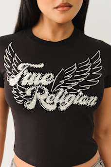CRYSTAL WING BABY TEE, image 1