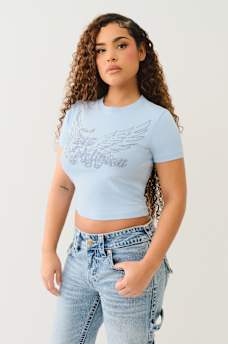 CRYSTAL WING BABY TEE, image 2