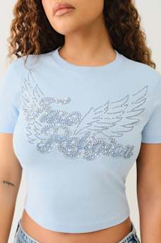 CRYSTAL WING BABY TEE, image 1