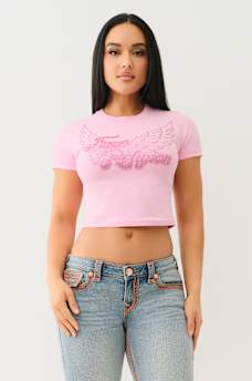 CRYSTAL WING BABY TEE, image 2