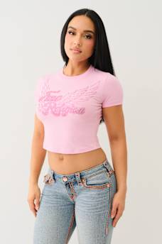 CRYSTAL WING BABY TEE, image 4