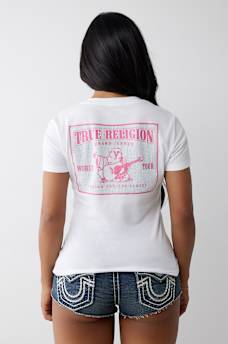 CRYSTAL WORLD TOUR V NECK TEE, image 5