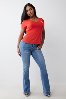 CRYSTAL WORLD TOUR V NECK TEE, image 3