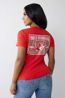 CRYSTAL WORLD TOUR V NECK TEE, image 5