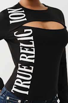 LONG SLEEVE KEYHOLE LOGO TOP, image 4