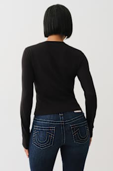 LONG SLEEVE KEYHOLE LOGO TOP, image 5
