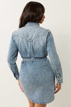 GEORGIA SUPER QT BELTED SHIRT DRESS, image 5