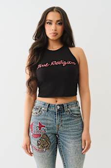 CRYSTAL LOGO CROP TANK, image 2