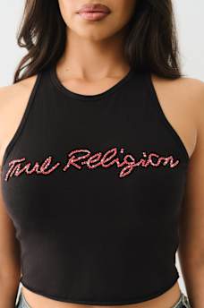 CRYSTAL LOGO CROP TANK, image 1