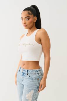 CRYSTAL LOGO CROP TANK, image 4