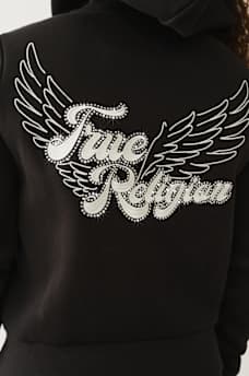 CLASSIC WINGED CRYSTAL ZIP HOODIE , image 1