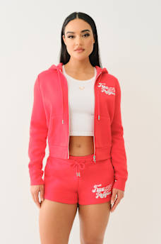 CLASSIC WINGED CRYSTAL ZIP HOODIE , image 2