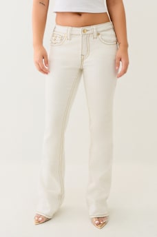 BECCA BIG T LUREX MID RISE BOOTCUT JEAN, image 3