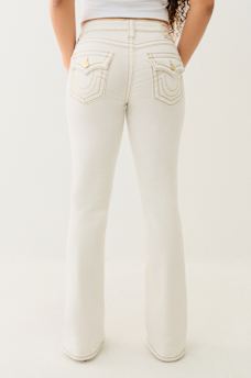 BECCA BIG T LUREX MID RISE BOOTCUT JEAN, image 5