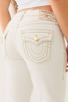 BECCA BIG T LUREX MID RISE BOOTCUT JEAN, image 1