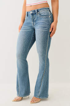 JOEY CRYSTAL MID RISE FLARE JEAN, image 3