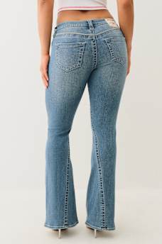 JOEY CRYSTAL MID RISE FLARE JEAN, image 4