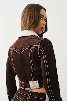 CORDUROY BIG T CROP JACKET, image 5