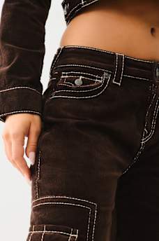 BOBBI CORDUROY BIG T BAGGY CARGO PANT, image 6