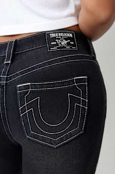 BECCA BLACK TERRY MID RISE BOOTCUT PANT, image 4