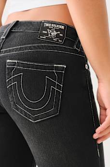 JENNIE BLACK TERRY MID RISE CURVY SKINNY PANT, image 4