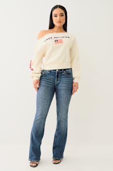 BECCA CRYSTAL WING BOOTCUT JEAN, image 3