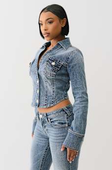 LONG SLEEVE DENIM SHIRT, image 3