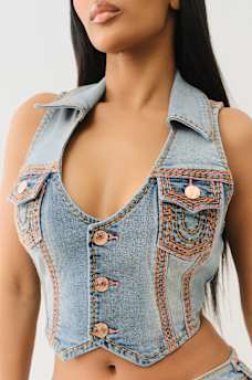 SUPER QT DENIM VEST, image 1