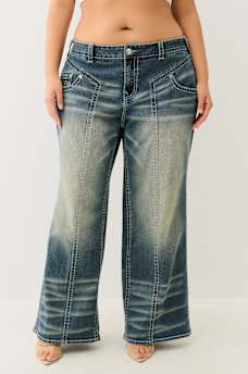 PLUS BOBBI MID RISE BIG T BAGGY JEAN, image 3