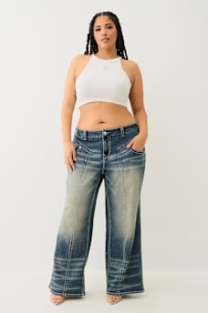 PLUS BOBBI MID RISE BIG T BAGGY JEAN, image 1