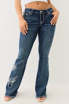 JOEY BUTTERFLY LOW RISE BIG T FLARE JEAN, image 3