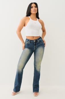 BECCA GLITTER SPRAY MID RISE BOOTCUT JEAN, image 2